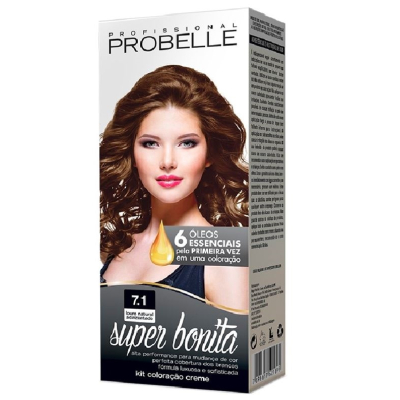 Coloração Probelle Super Bonita Louro Natural Acizentado 7.1