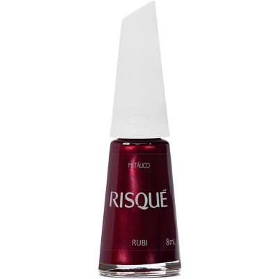 Esmalte Risqué Vermelho Metálico Rubi 8ml