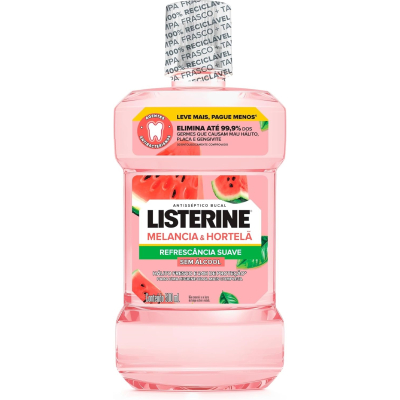 Enxaguante Bucal Sem Álcool Listerine Melancia & Hortelã 500ml