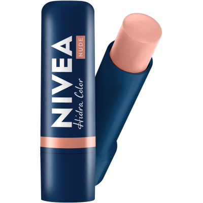 Hidratante Labial Nivea Hidra Color 2 em 1 Nude 4,8g