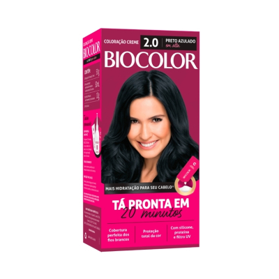 Tinta de Cabelo Biocolor Min Kit - 2.0 Preto Azulado