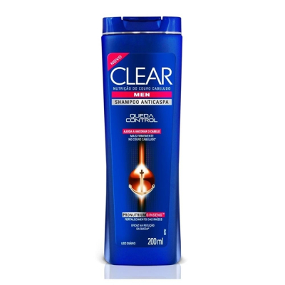 Shampoo Anticaspa Clear Men Queda Control 200ml