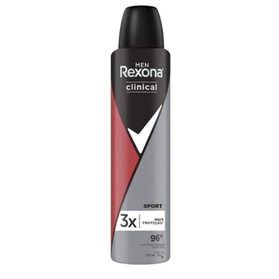 Desodorante Antitranspirante Aerosol Rexona Men Clinical Sport 150ml