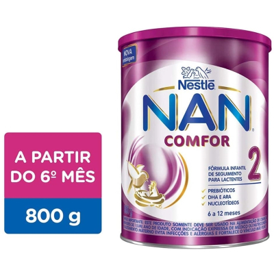 Fórmula Infantil NAN Comfor 2 Nestlé 6 a 12 meses 800g