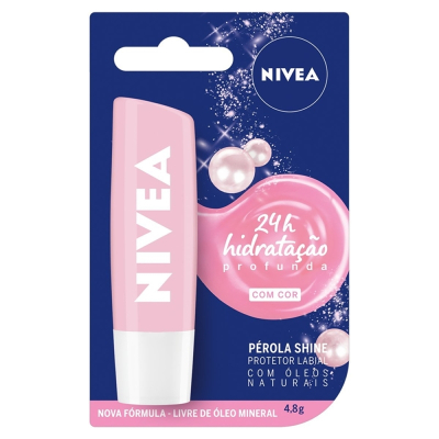 Hidratante Labial Nivea Pérola Shine com 4,8g