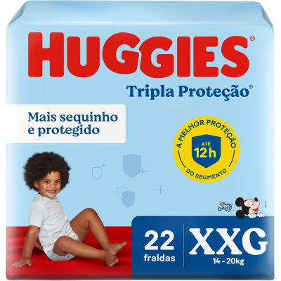 Fralda Huggies Tripla Proteção Disney Baby XXG 22 unidades