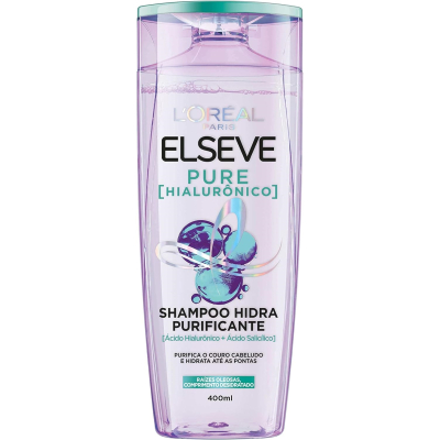 Shampoo Hidra Purificante Elseve Pure Hialurônico 400ml