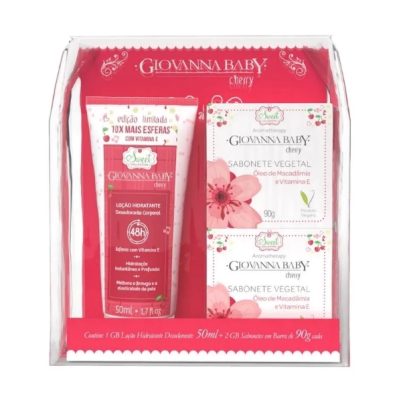 Kit Giovanna Baby Eterno Encanto Cherry com Sabonete Vegetal