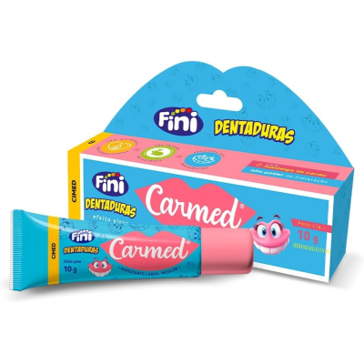 Hidratante Labial Carmed Fini Dentaduras Incolor Efeito Gloss 10g