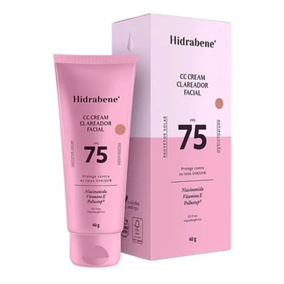 Protetor Solar Clareador Facial Hidrabene CC Cream FPS 75 com 40g