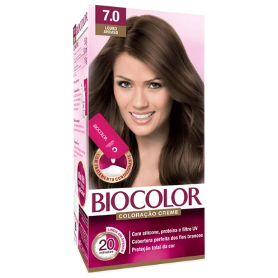 Tinta de Cabelo Biocolor Mini Kit Louro Médio Arraso 7.0