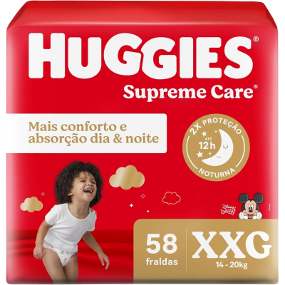 Fralda Huggies Supreme Care Disney Baby XXG 58 unidades
