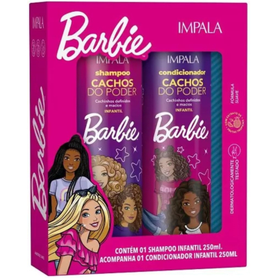 Kit Impala Barbie Cachos do Poder Shampoo + Condicionador 250ml cada