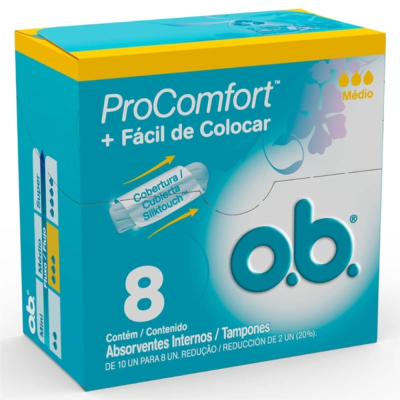 Absorvente Interno O.B. Sempre Livre Médio 8 unid
