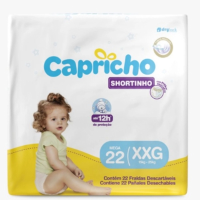 Fralda Capricho Shortinho Mega XXG com 22 un