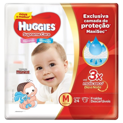 Fralda Huggies Supreme Care Disney Baby M 24 Unidades