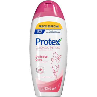 Sabonete Íntimo Líquido Protex Cuidado Íntimo Delicate Care 200ml