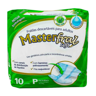 Fralda Geriátrica Mastersoft P Com 10 unidades