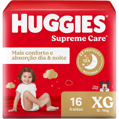 Fralda Huggies Supreme Care XG 16un