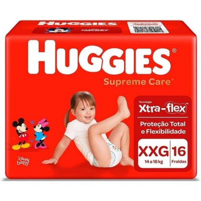 Fralda Huggies Supreme Care XXG 16un
