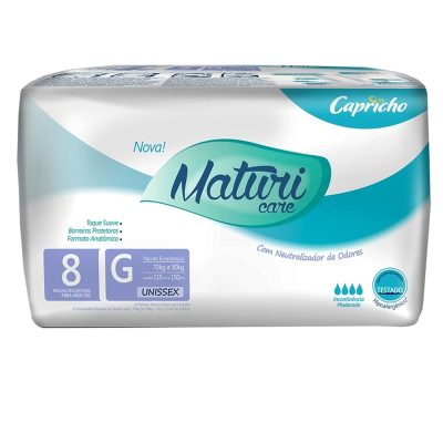 Fralda Geriátrica Maturi Care Confort G 8 Unidades