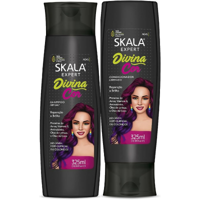 Kit Shampoo e Condicionador Skala Divina Cor 325ml