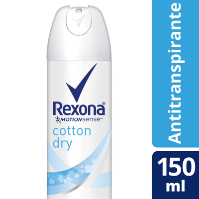 Desodorante Antitranspirante Aerosol Rexona Cotton Dry Feminino 72h 150ml