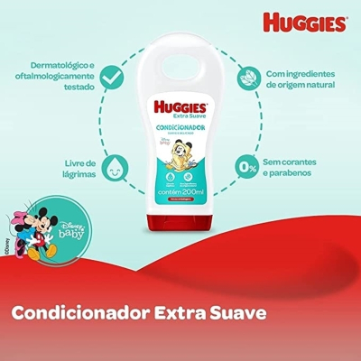 Condicionador Infantil Huggies Extra Suave com 200ml