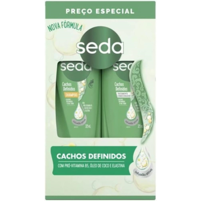 Kit Seda Cachos Definidos Shampoo 325ml + Condicionador 325ml