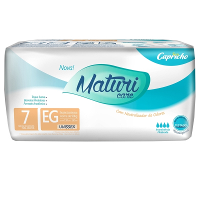 Fralda Geriátrica Maturi Care Confort EG 7 Unidades