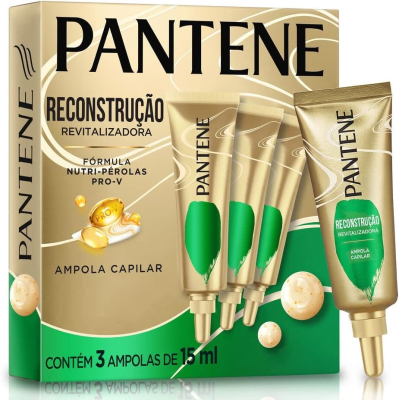 Kit Ampola Pantene Reconstrução Revitalizadora com 3 unidades de 15ml cada