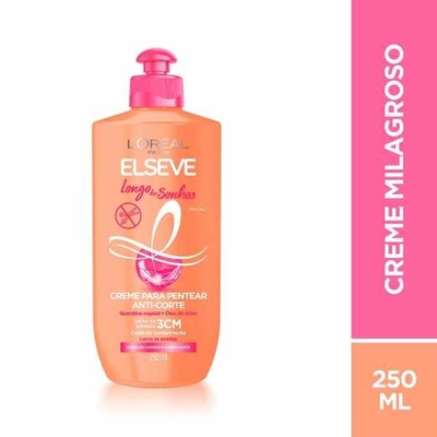Creme Para Pentear Elseve L'Oréal Longo Dos Sonhos Anti-Corte 250ml