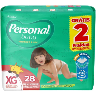 Fralda Personal Baby Protection & Sec XG 28 unidades