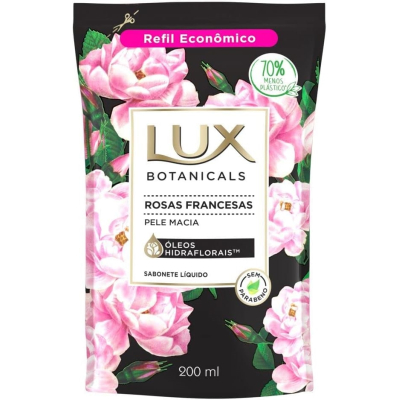Refil Sabonete Líquido Lux Botanicals Rosas Francesas com 200ml