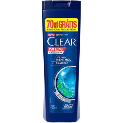 Shampoo Anticaspa Clear Men Ice Cool Menthol 400ml