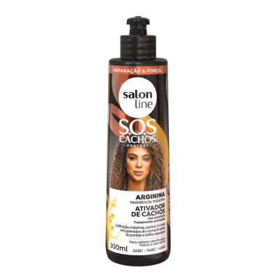 Ativador De Cachos S.O.S Cachos Arginina Salon Line 300ml