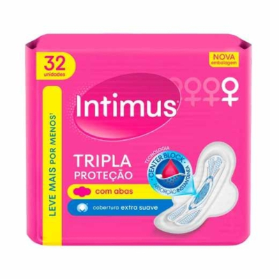 Absorvente Tripla Proteção Suave C/abas-32un Intimus
