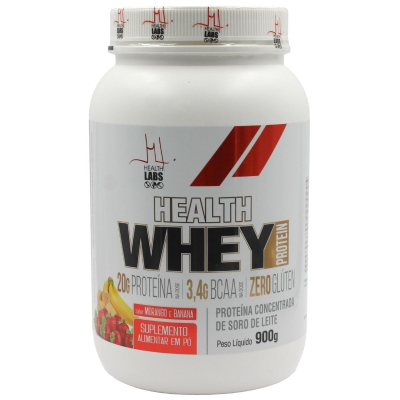Health Whey Protein Morango e Banana 900g Health Labs