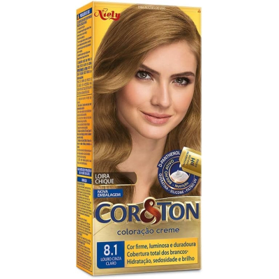 Tint cor e ton, 8.1 louro cinza claro