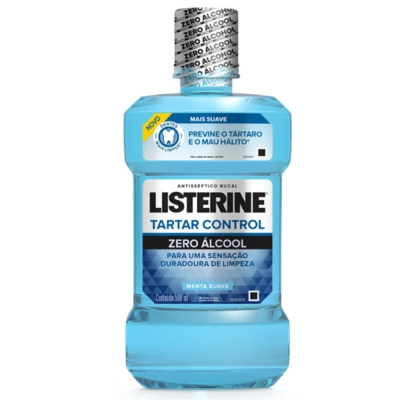 Enxaguante Antisséptico Bucal Listerine Antitártaro Zero Álcool Menta Suave 500ml
