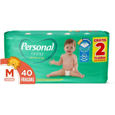 Fralda Personal Baby Protection & Sec M 40 unidades