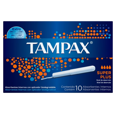 Absorvente Interno Tampax Super Plus - 10 Unidades