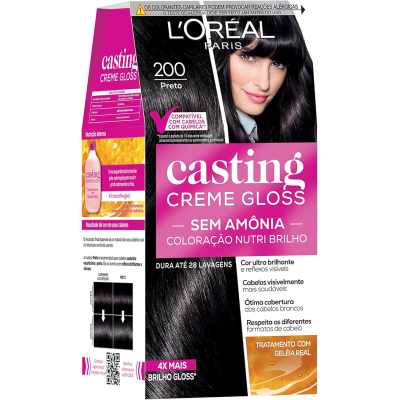 Tinta de Cabelo Casting Creme Gloss L’Oréal Paris - 200 Preto