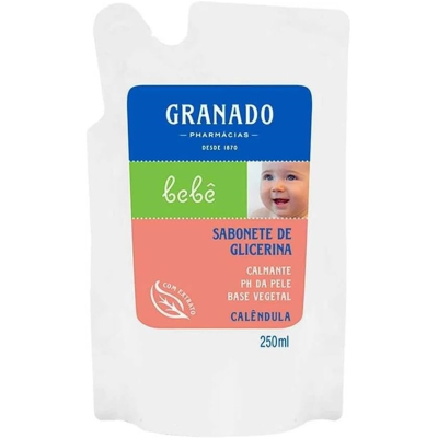 Refil Sabonete Líquido Infantil Granado Bebê Calêndula 250ml