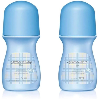 Kit Desodorante Roll-On Giovanna Baby Blue 50ml 2 Unidades