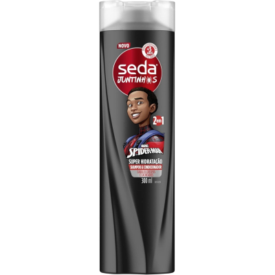 Shampoo & Condicionador Infantil 2 em 1 Seda Juntinhos Spider-Man Super Hidratação Frasco 300ml