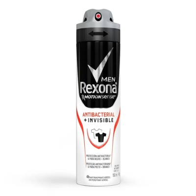 Desodorante Antitranspirante Aerosol Rexona Men Antibacterial + Invisible 72h 150ml