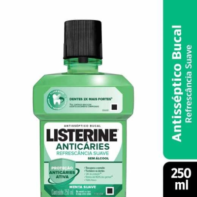 Enxaguante Antisséptico Bucal Listerine Anticáries Zero Álcool com 250ml