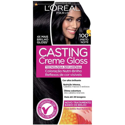 Tinta de Cabelo Casting Creme Gloss L’Oréal Paris - 100 Preto Noite