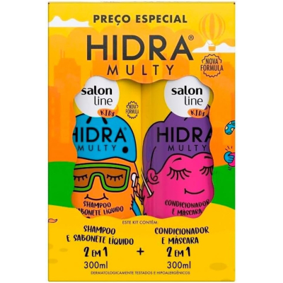 Kit Salon Line Hidra Multy Kids Shampoo + Condicionador com 300ml cada